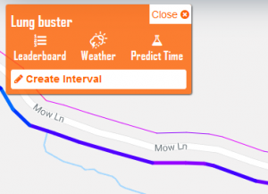 Easily customise power by clicking Create Interval on any Strava Segment.